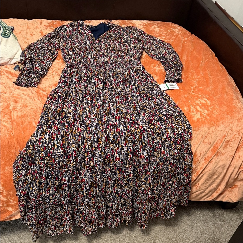 MSK Multicolor Long Sleeve Dress